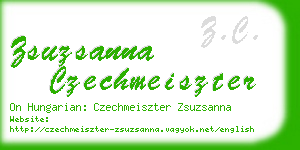 zsuzsanna czechmeiszter business card